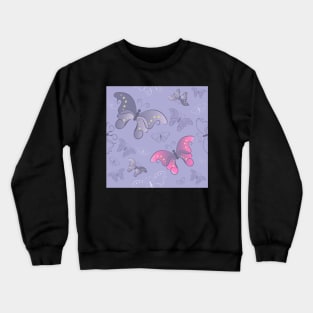 Seamless pattern from butterflies ( Gray ) Crewneck Sweatshirt